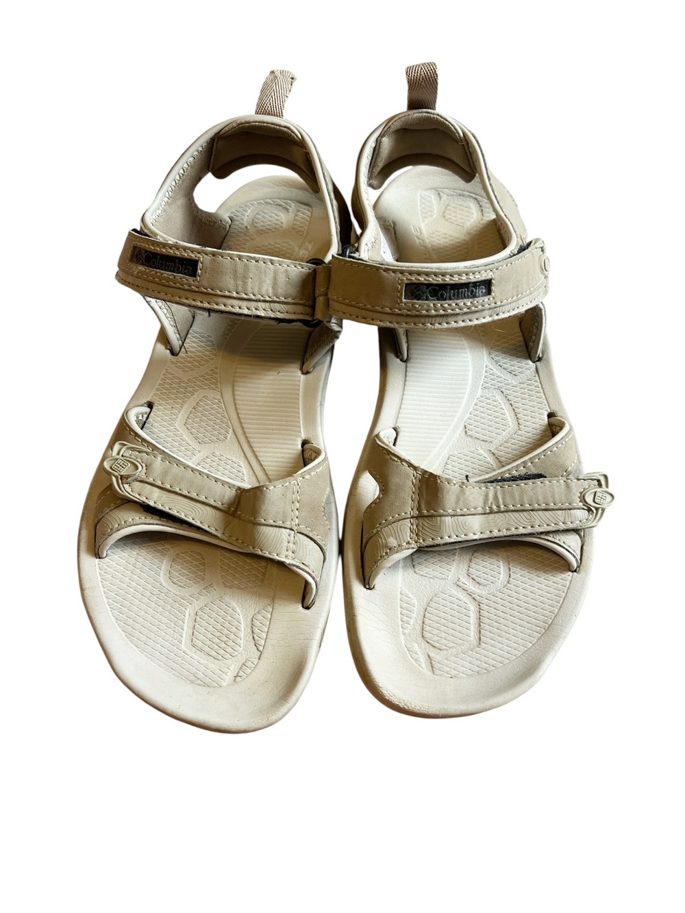 Columbia Neutral Gray Tan Adjustable Strap Sandals 7